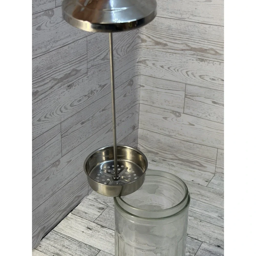 Vintage Barbicide Jar Glass Barber's Shop Decor Comb‎ Storage Disinfectant King